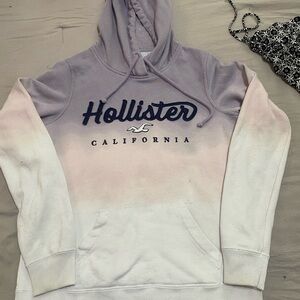 Hollister Women's Lavender and White Hoodie